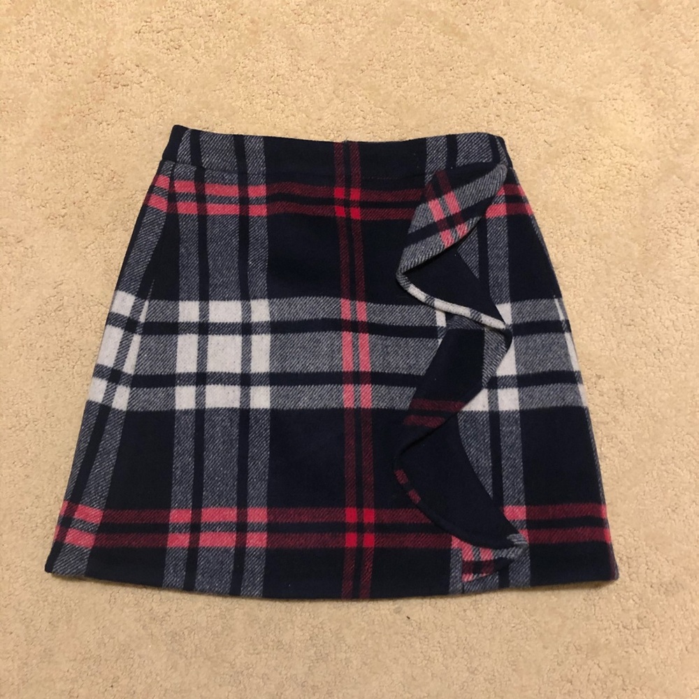 Wool plaid J Crew mini skirt